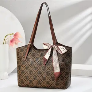 Checkered Shoulder Tote Bag Casual Pu Leather Handbag