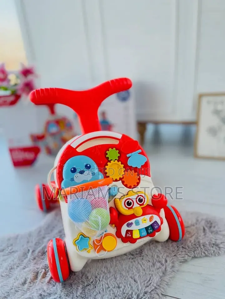 Multi-Functional Sit-to-Stand Baby Push Walker and Activity Center F
