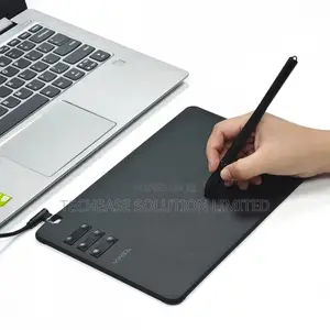 VINSA T605 Drawing Tablet, 16384 Levels, 6 Keys, Battery-Free Pen
