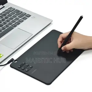 VINSA T605 Drawing Tablet, 16384 Levels, 6 Keys, Battery-Free Pen