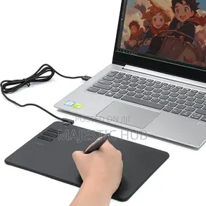 VINSA T605 Drawing Tablet, 16384 Levels, 6 Keys, Battery-Free Pen