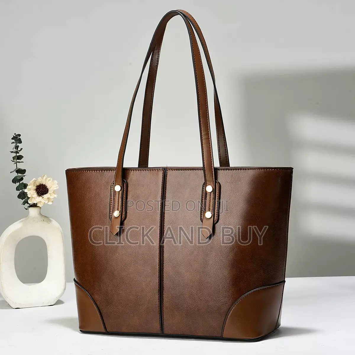 Classic PU Leather Tote Bag