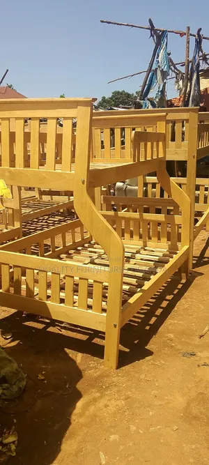 Double Sided Wooden Decker Bed