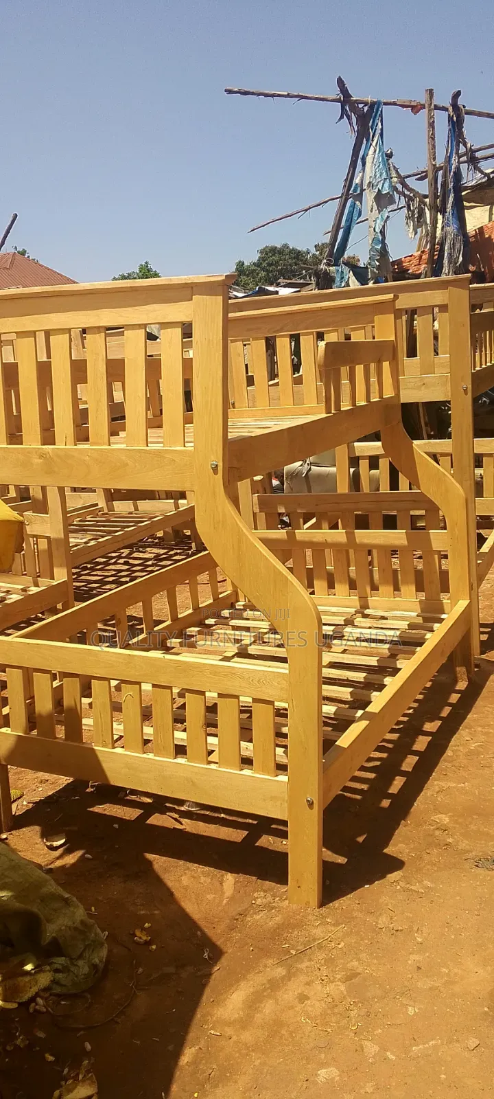 Double Sided Wooden Decker Bed