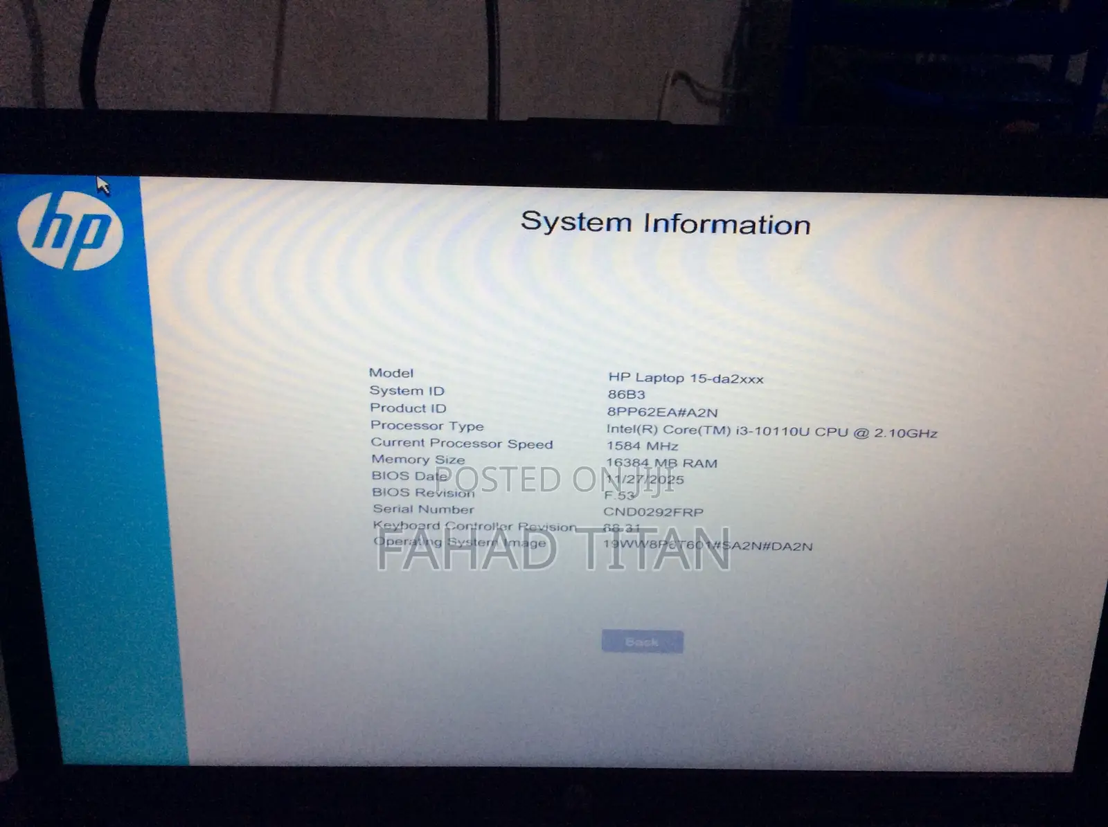 Laptop HP 15 16GB Intel Core i3 HDD 1T
