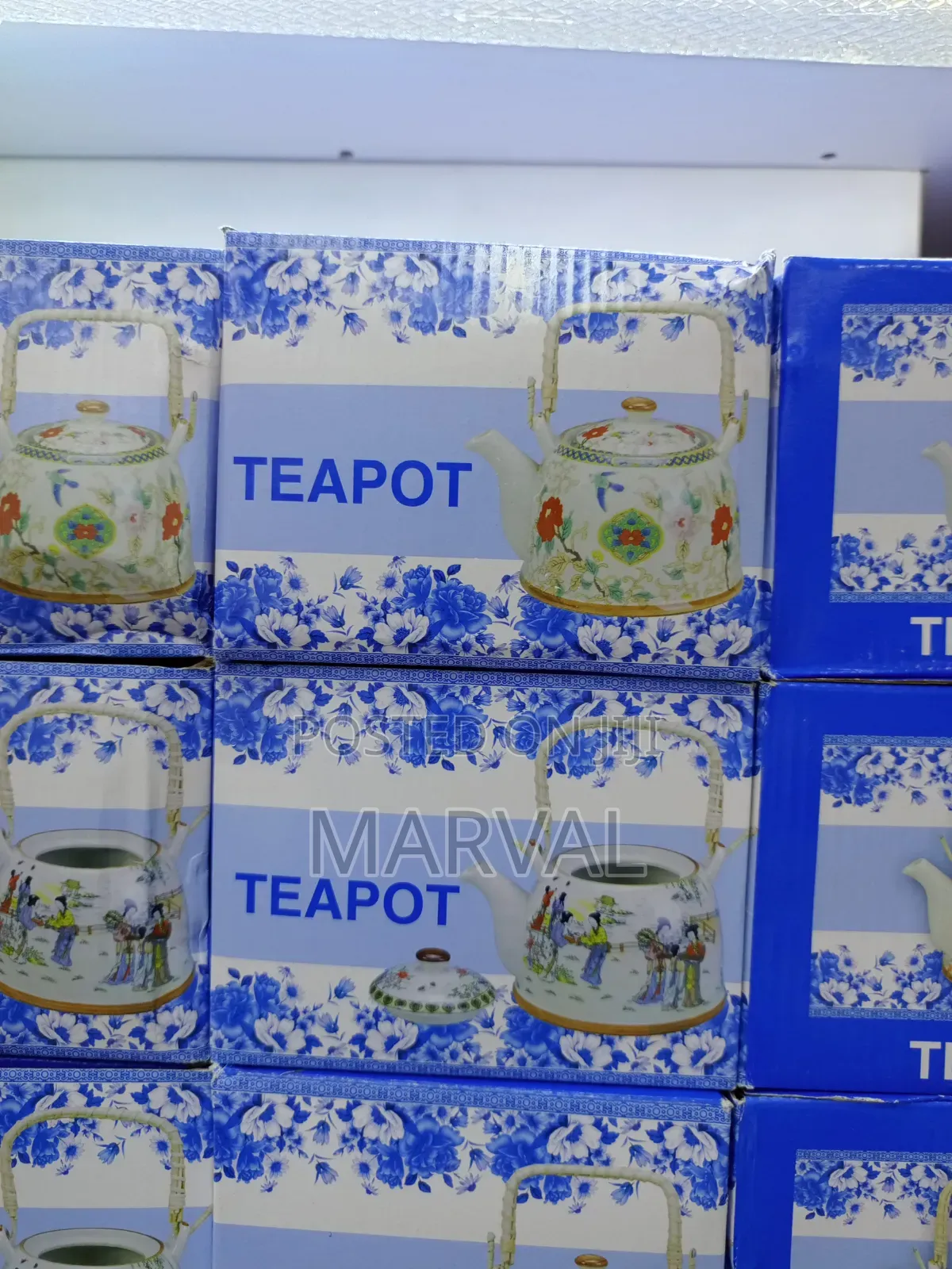 Traditional Porcelain Stovetop Teapot.