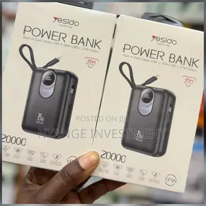 YESIDO YP94 Power Bank With Built-in Type-C Lightning Cables 20,000