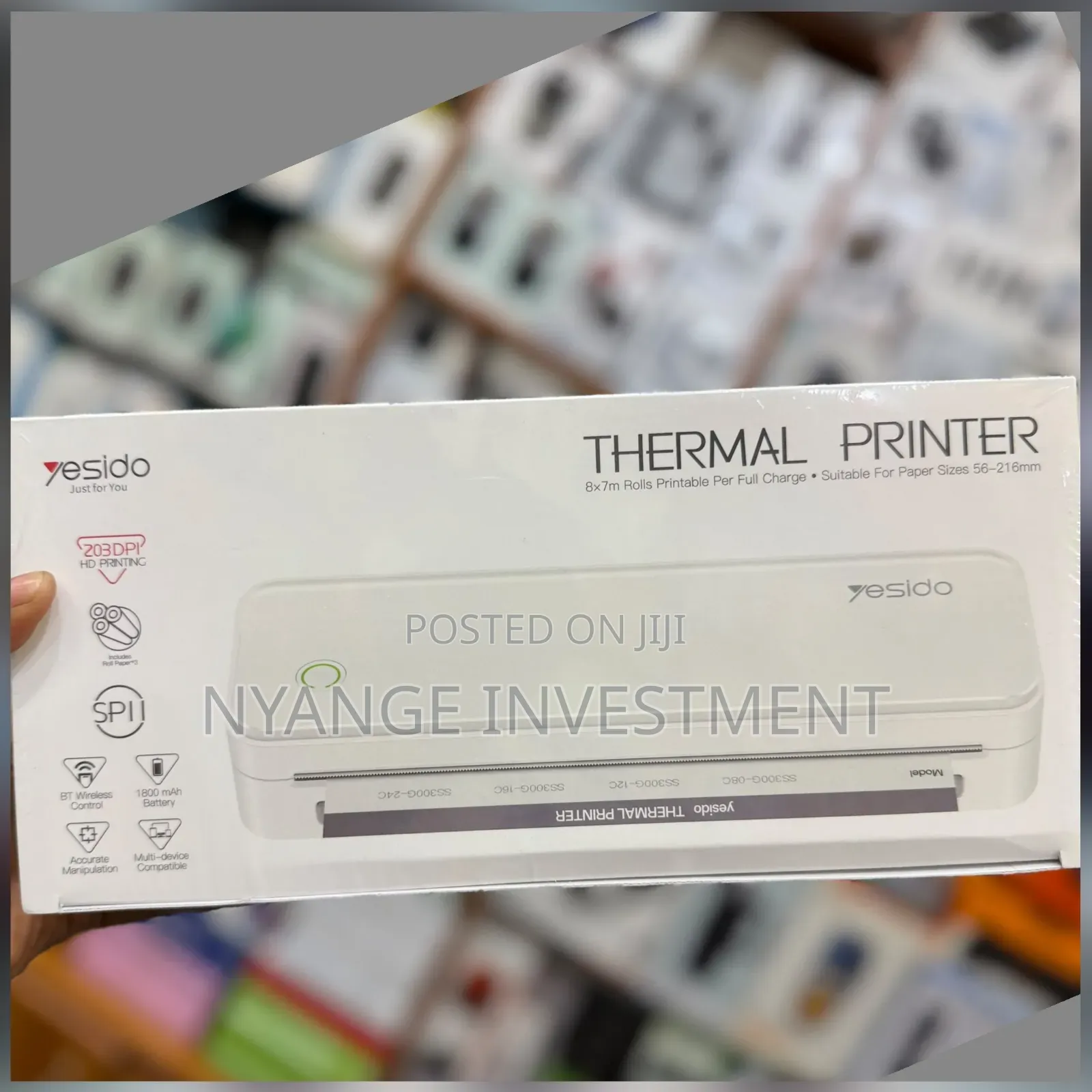 Yesido Rechargeable Thermal Printer. Yesido Mobile Thermal Printer