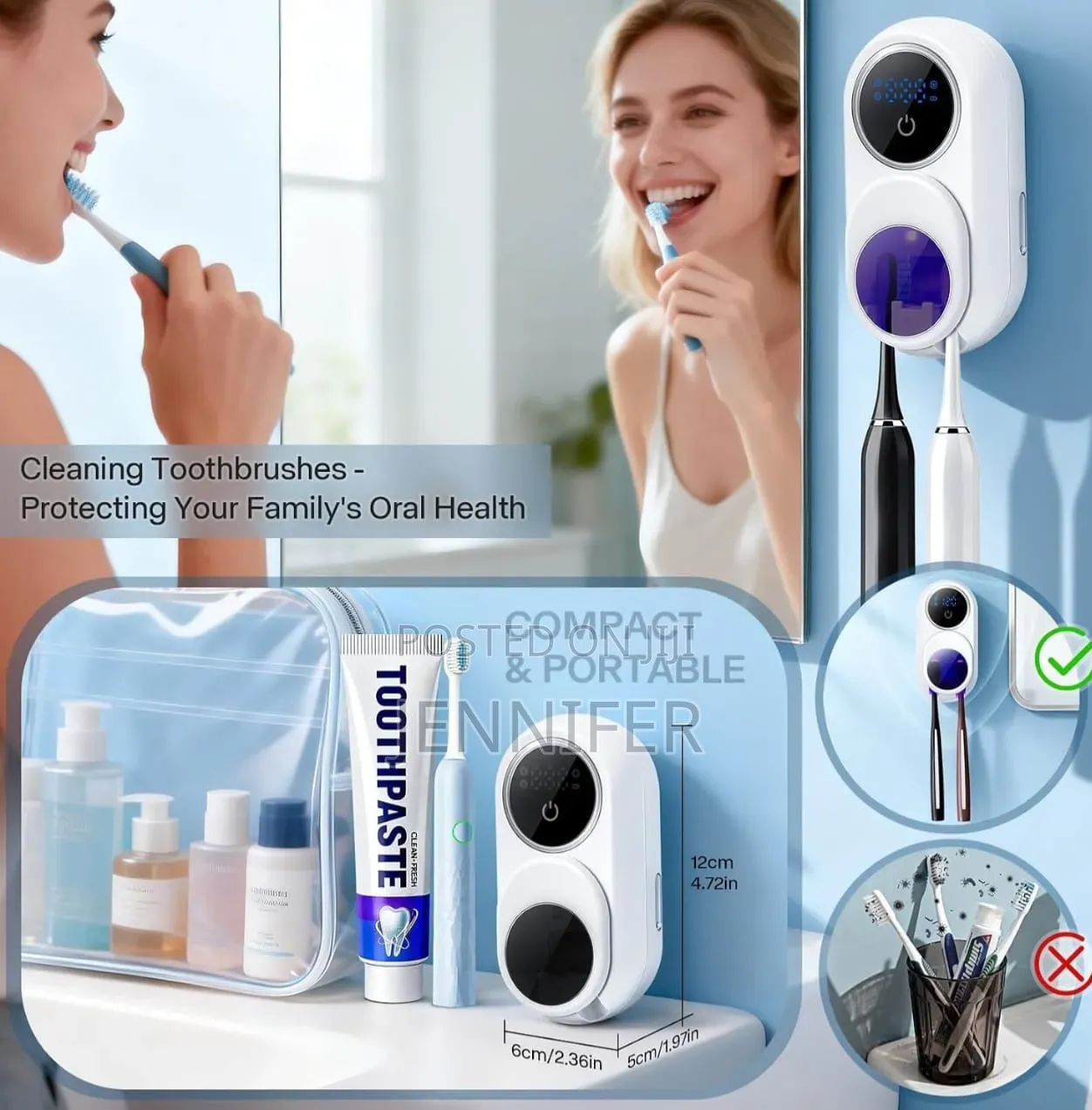 Smart Toothbrush Cleaner Holder