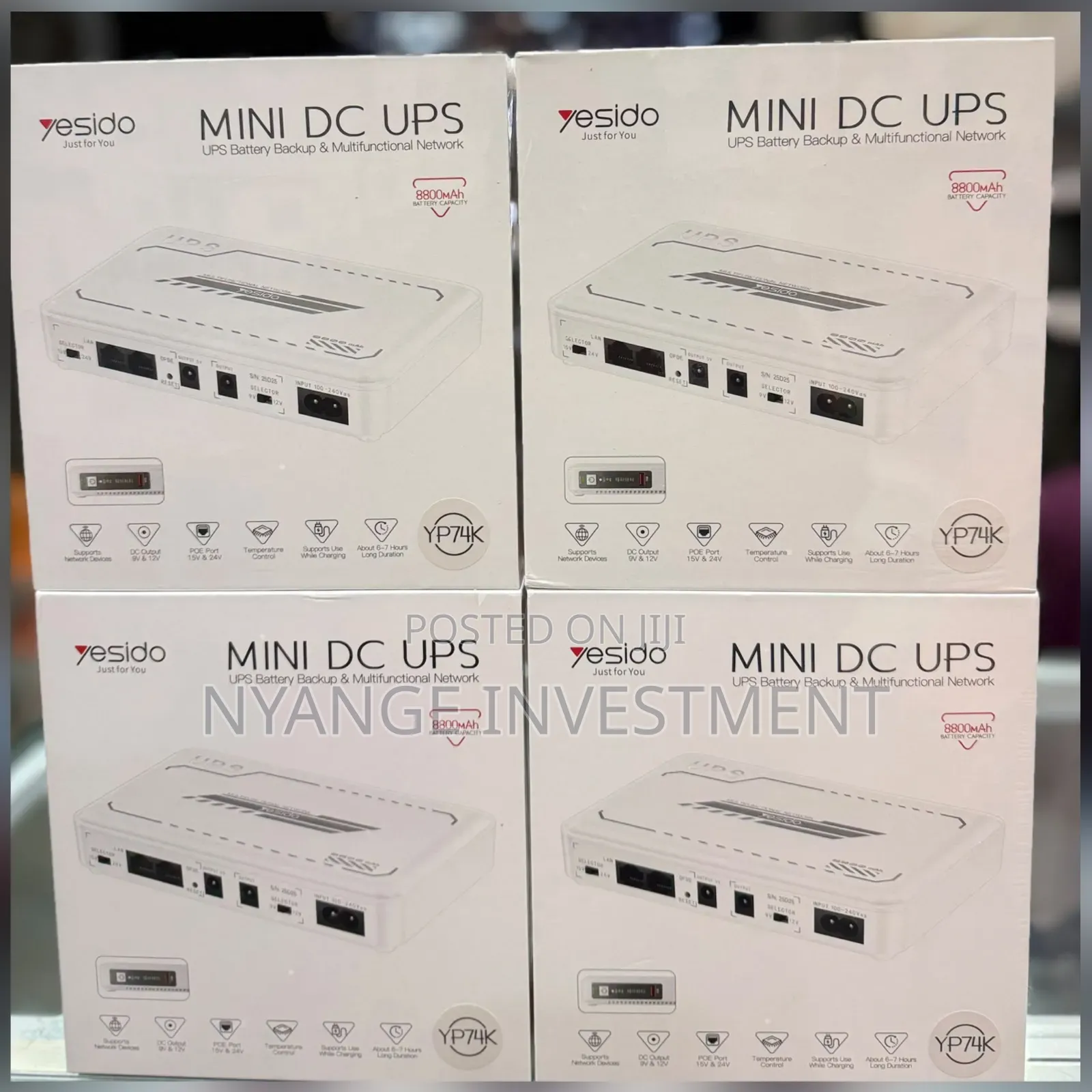 Yesido Mini DC UPS (Model YP74K / YP74E) With 8800mAh Capacity