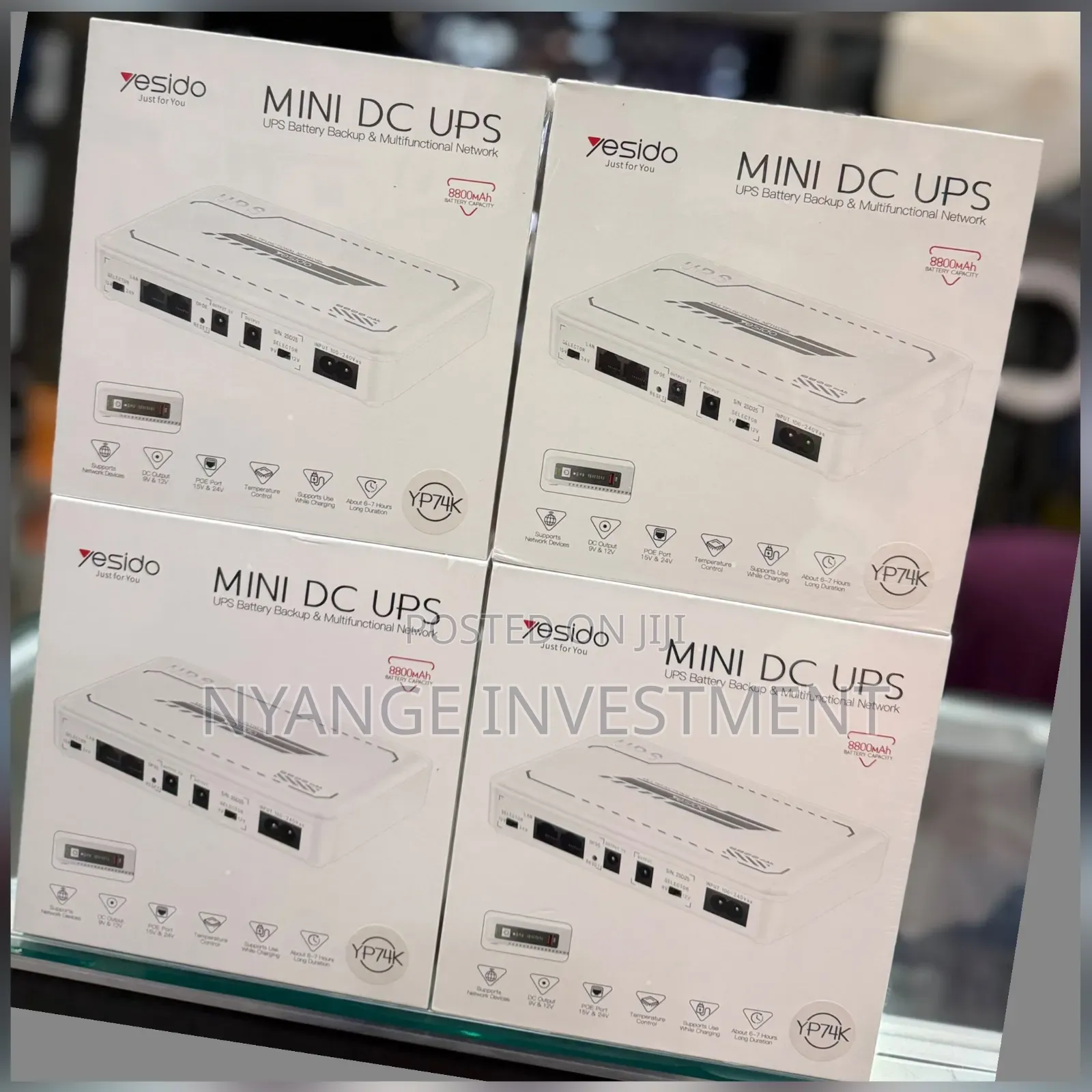 Yesido Mini DC UPS (Model YP74K / YP74E) With 8800mAh Capacity