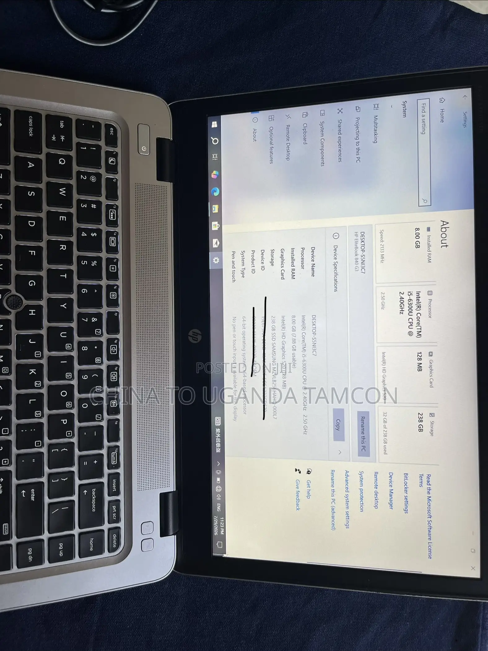 Laptop HP EliteBook 840 G3 8GB Intel Core i5 SSD 256GB