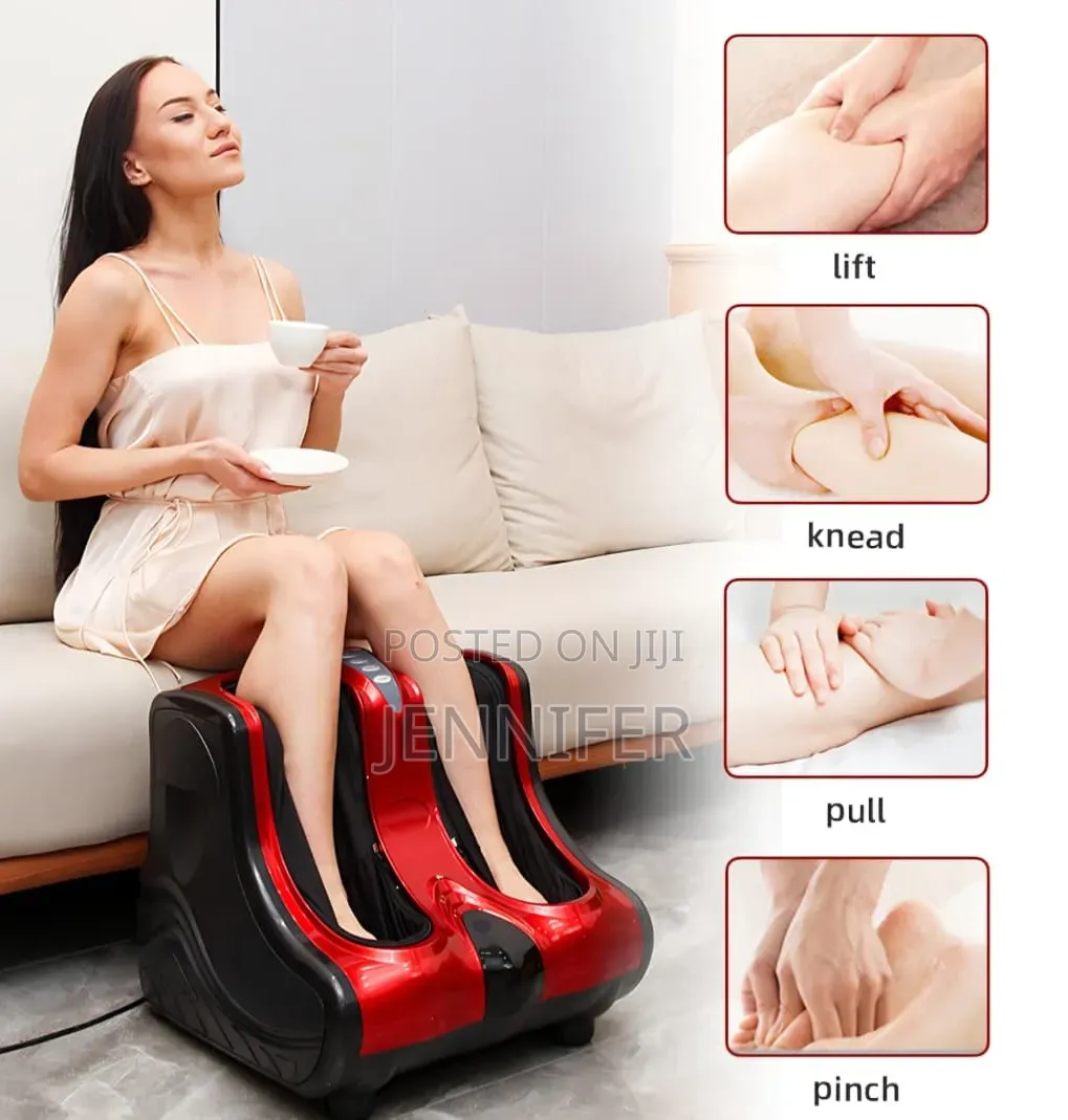 Kneading Rolling Vibration Heating Foot Calf Leg Massager.