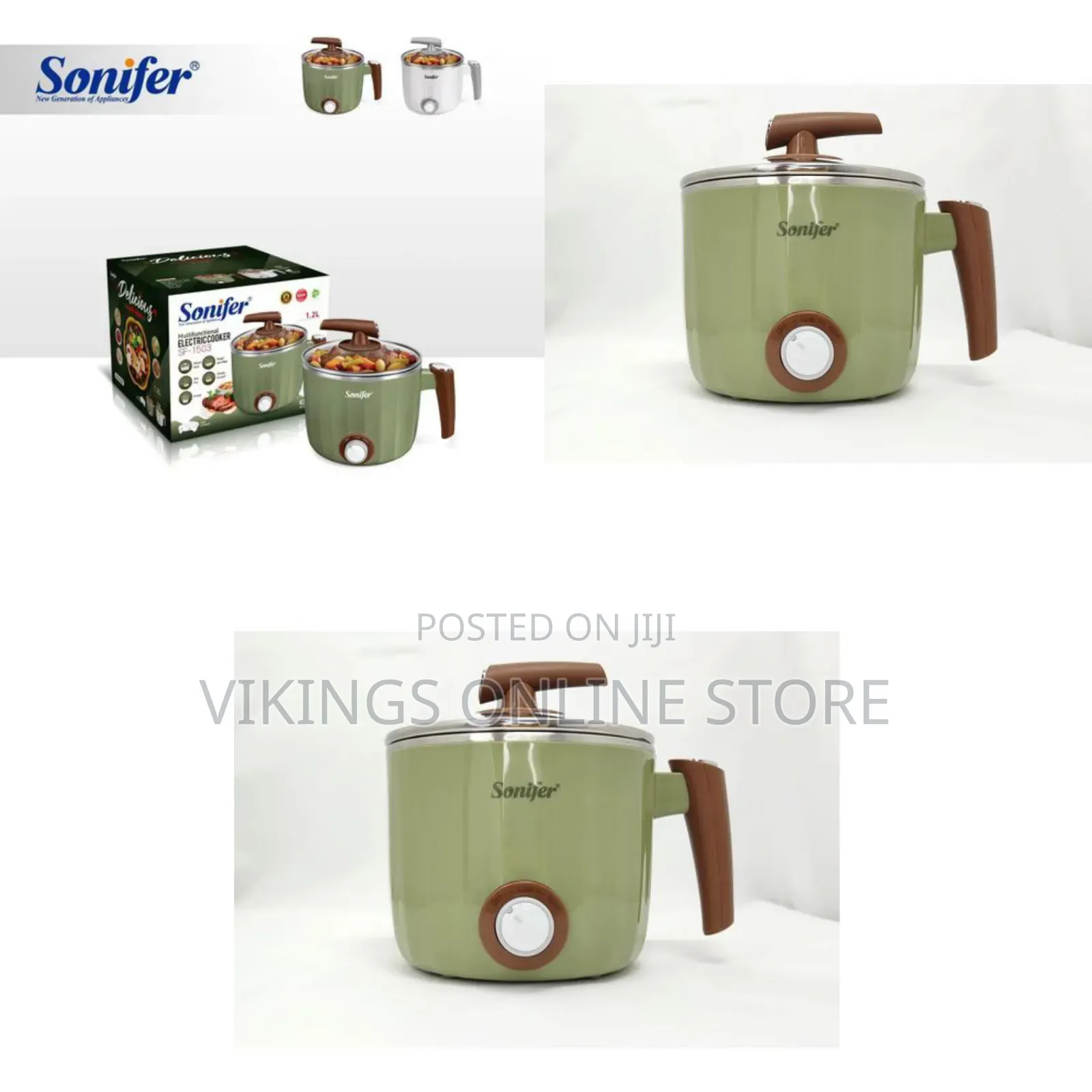 Sonifer 1.2L Portable Multifunctional Egg Boiler Soup Noodle Cooker