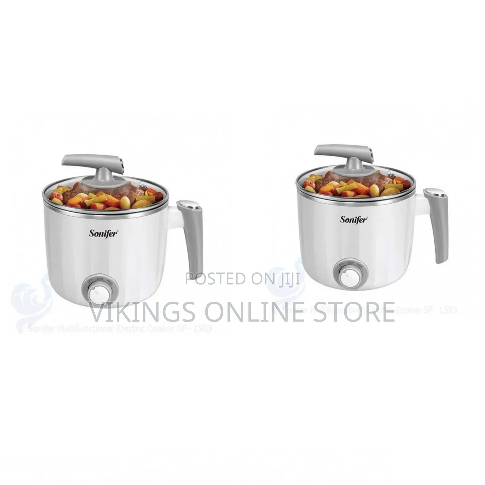 Sonifer 1.2L Portable Multifunctional Egg Boiler Soup Noodle Cooker