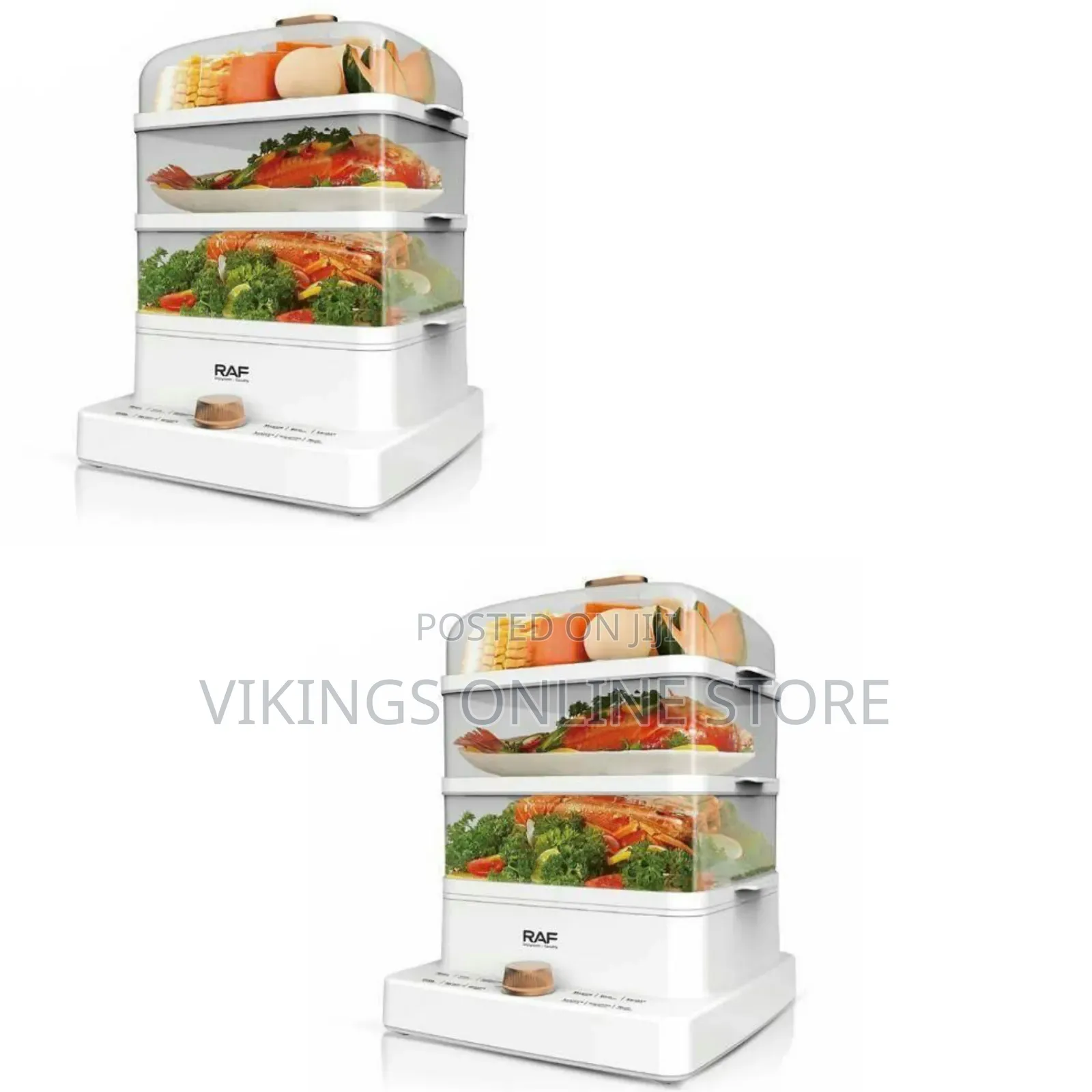 RAF 3 Level 12L Square Electric Food Cooking Steamer Pot With Display