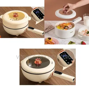 4.5L Multi-Function 2 Layer Electric Soup Steamer Pot Saucepan - Cream