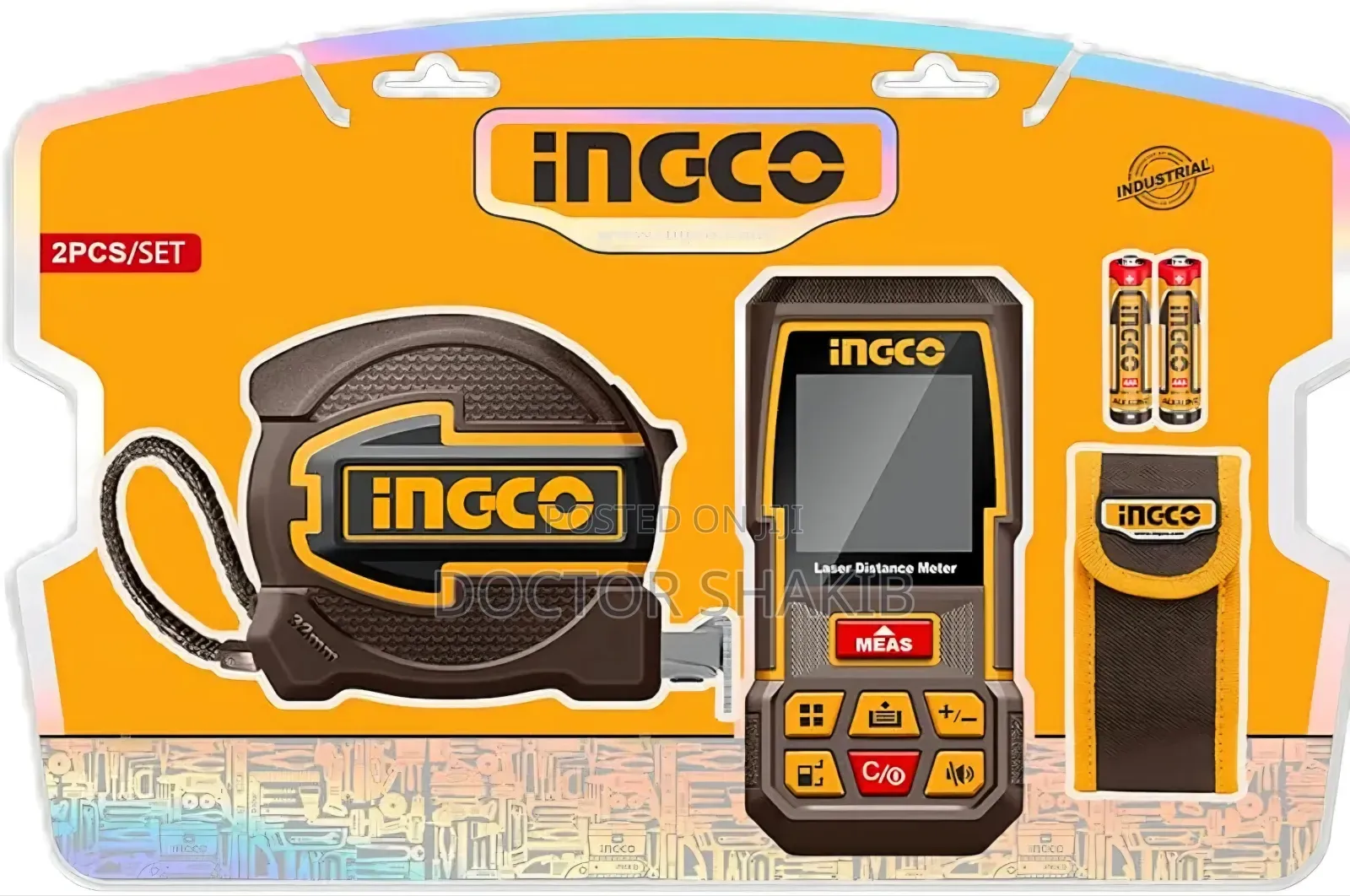 INGCO Laser Distance Detector Combo Kit