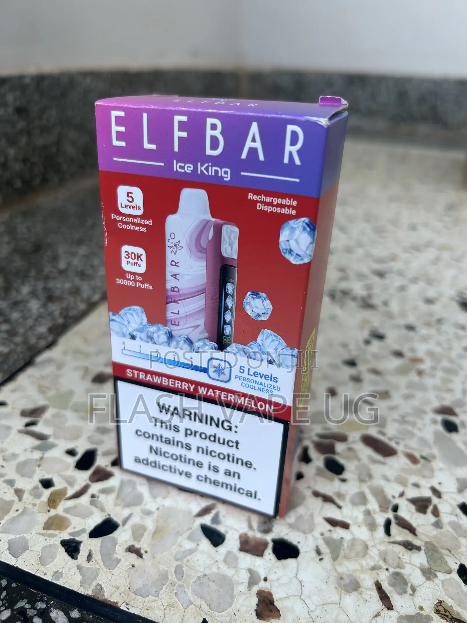 Elfbar King Puffs in Strawberry Ice Flavor
