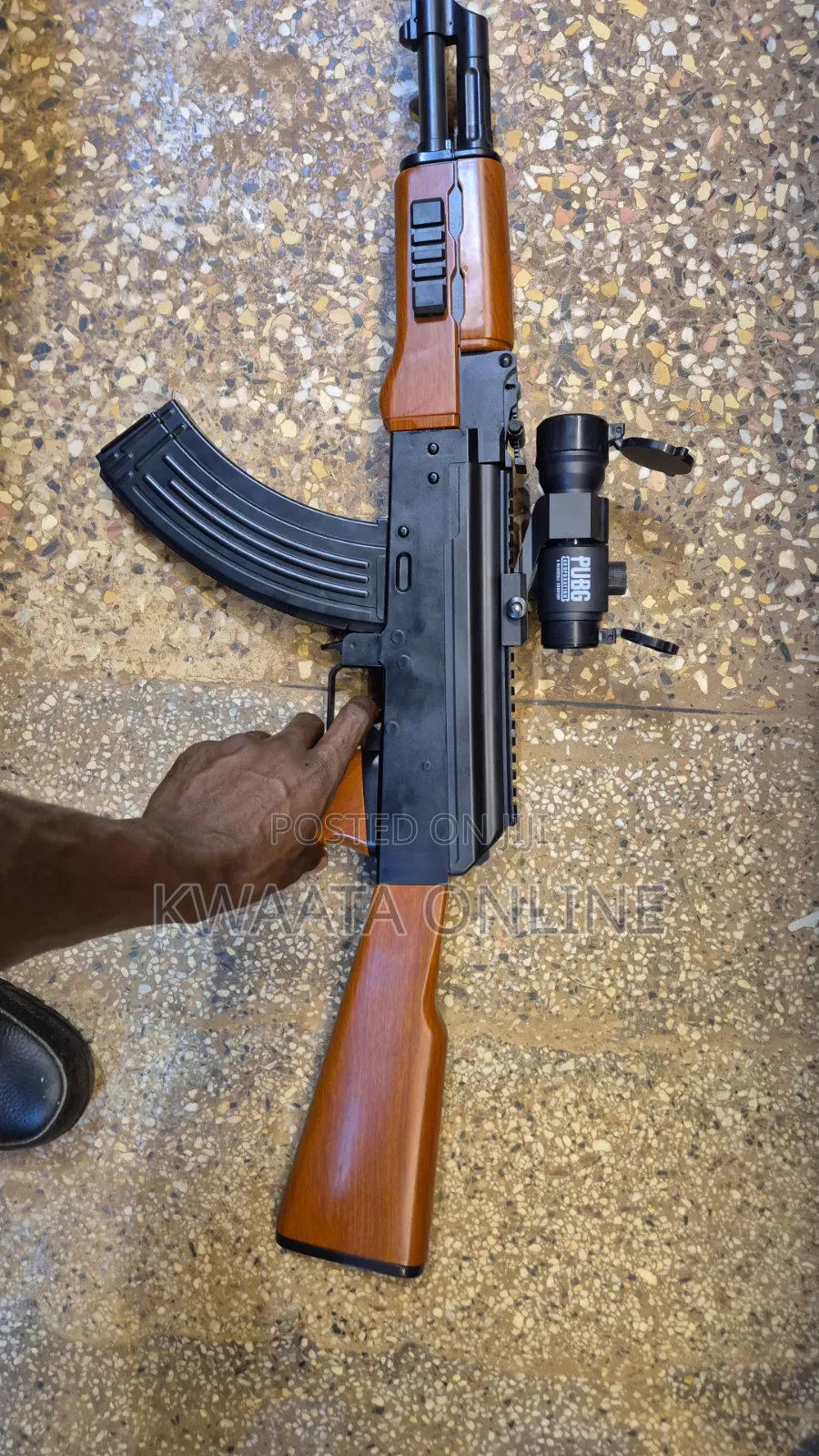 Kids Tactical AK-47 Style Toy Rifle Gun With Scope Attachment