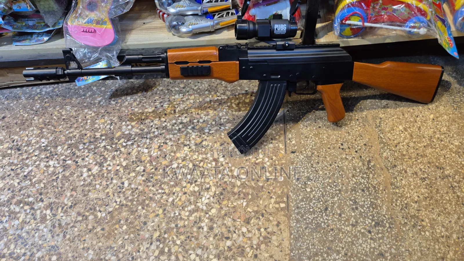 Kids Tactical AK-47 Style Toy Rifle Gun With Scope Attachment