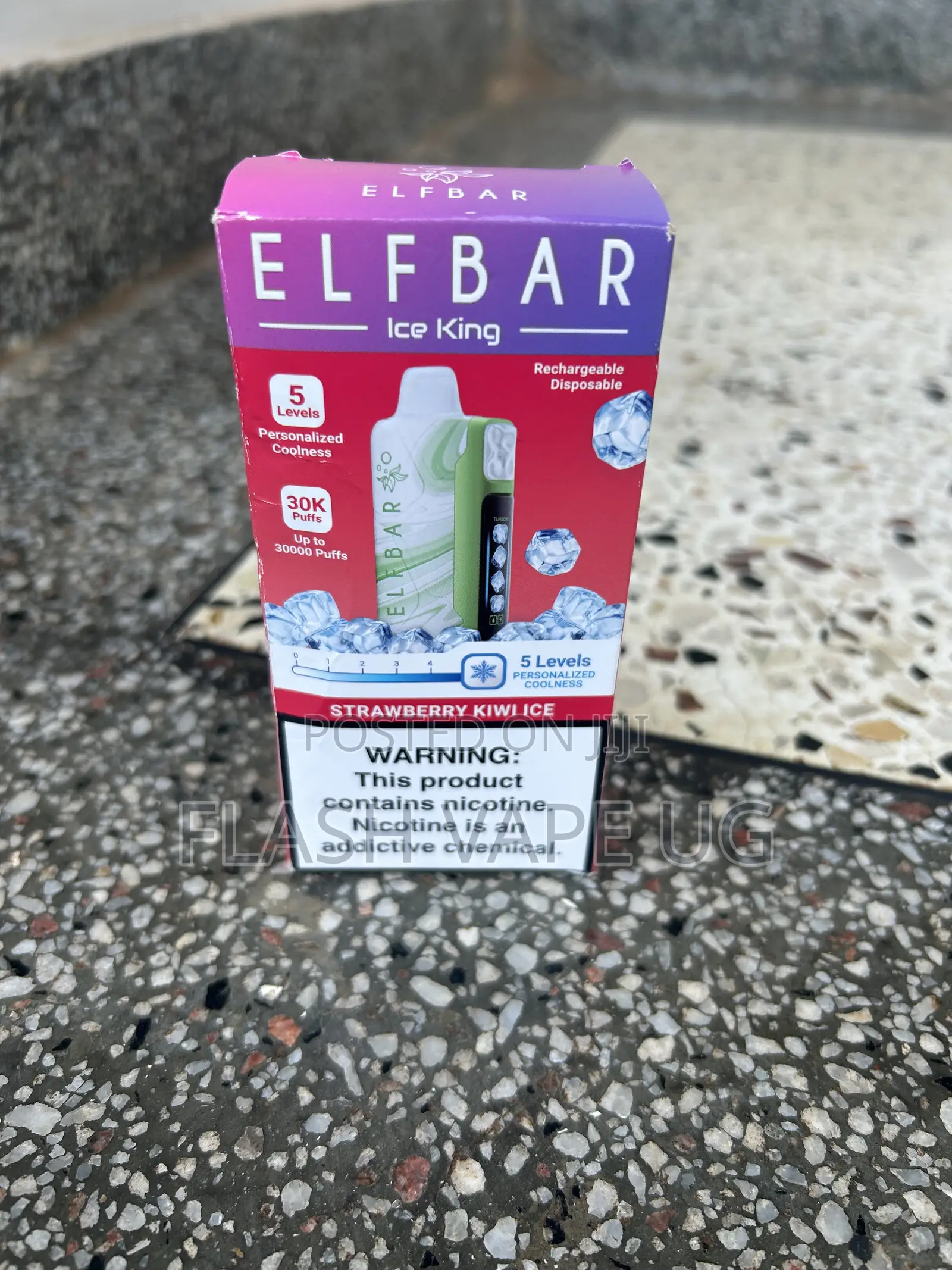 Elfbar Iceking 30kpuffs in Strawberry Kiwi Flavor