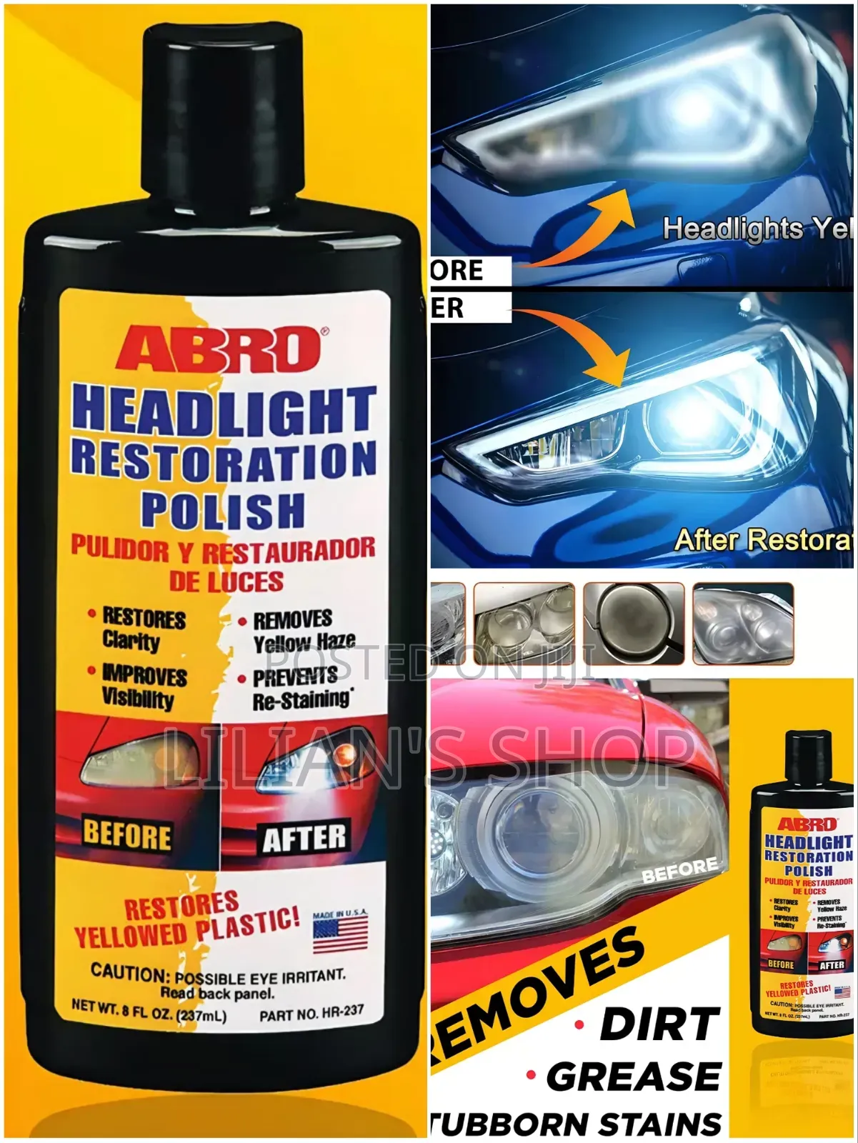 ABRO Headlight Restoration Polish