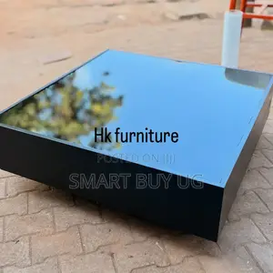 Square Center Table Black Glass | Coffee Table I450k