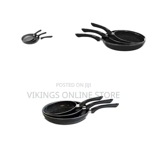 3 Pieces of 20/24/28 Cm Non-Stick Fry Pan Set, Free of PFOA, Lead