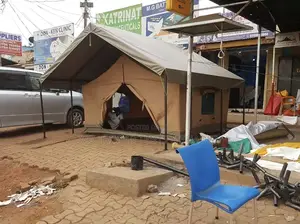 A Large Canvas-Style Outdoor Shelter Tent