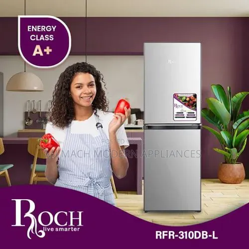 Roch 310L Bottom Freezer Double Door Fridge