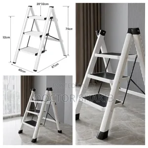 3-Step Lightweight, Portable, and Foldable Household Step Ladder