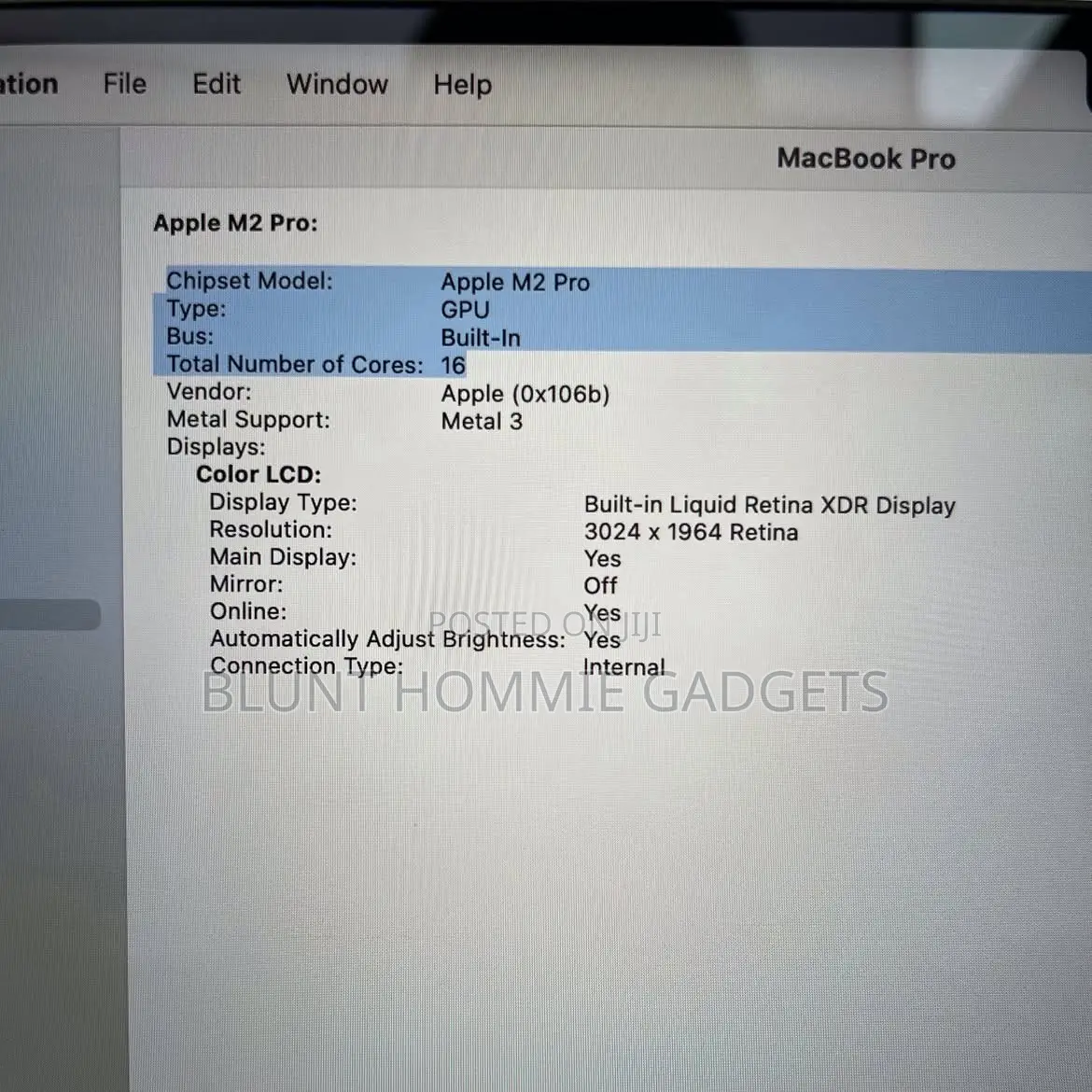 Laptop Apple MacBook Pro 2023 M2 Pro 16GB Apple M2 SSD 512GB