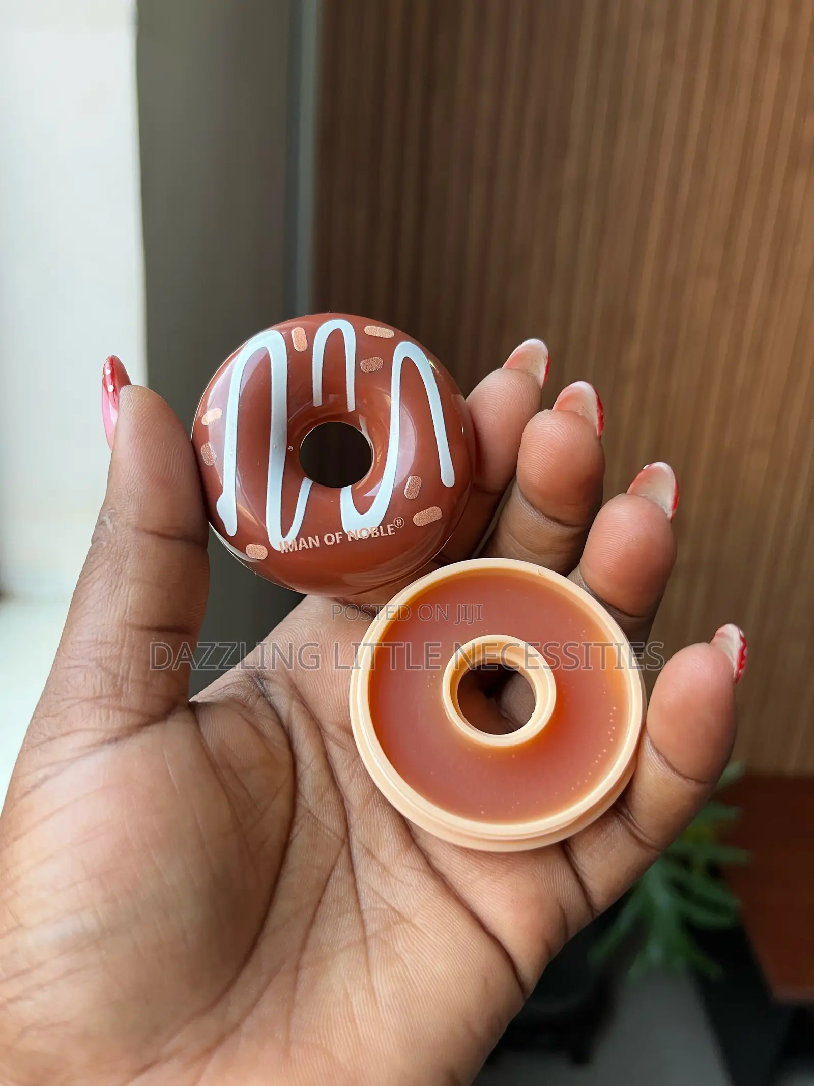 Iman of Noble Donut Shaped Lip Balm for Ladies - Chocolate