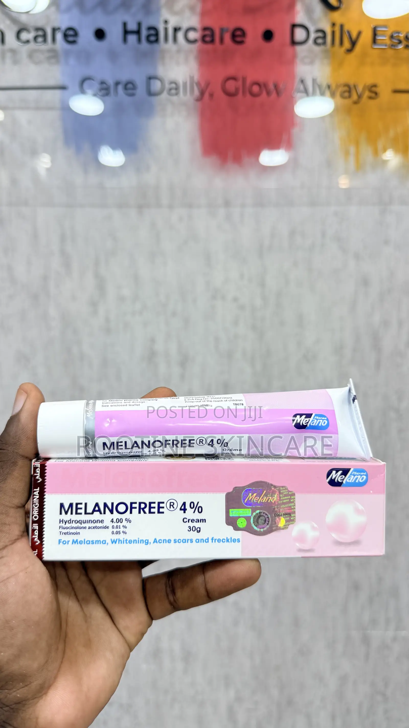 Melano Free 4% HQ Cream 40g for Hyperpigmentation (New Look)