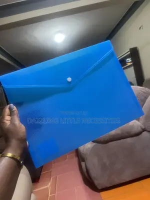 Plastic Foolscap/ Document Envelope Bag - Blue (A4 Size)