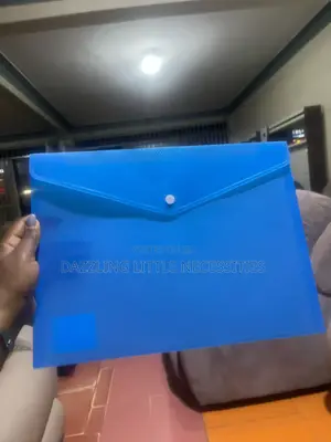 Plastic Foolscap/ Document Envelope Bag - Blue (A4 Size)