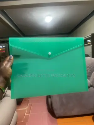 Green Foolscap Document Bag - A4 (Plastic)