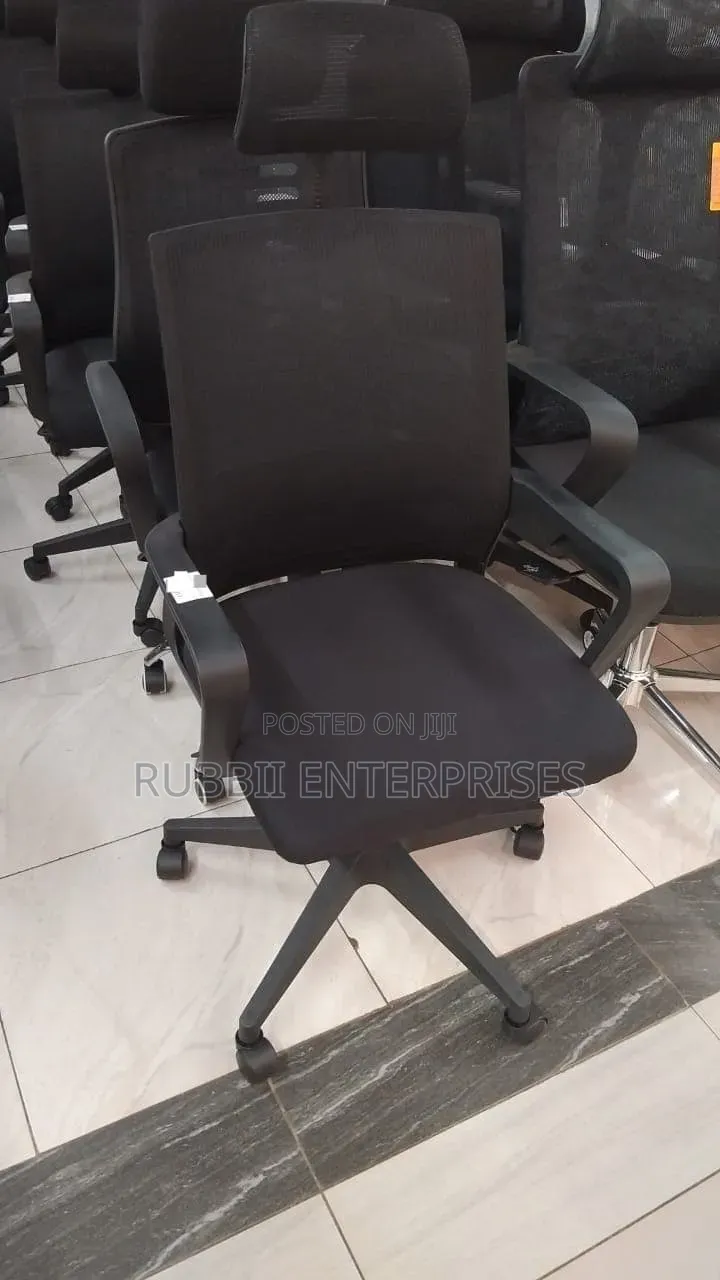 Ergonomic Black Mesh Office Chair With Head Reat