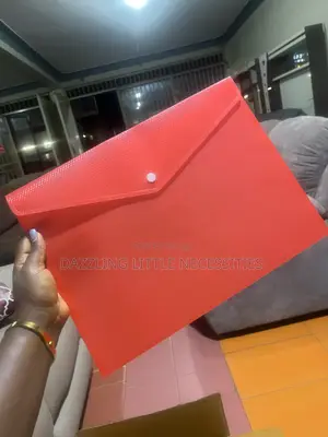 Red Foolscap Button Document Folder - A4