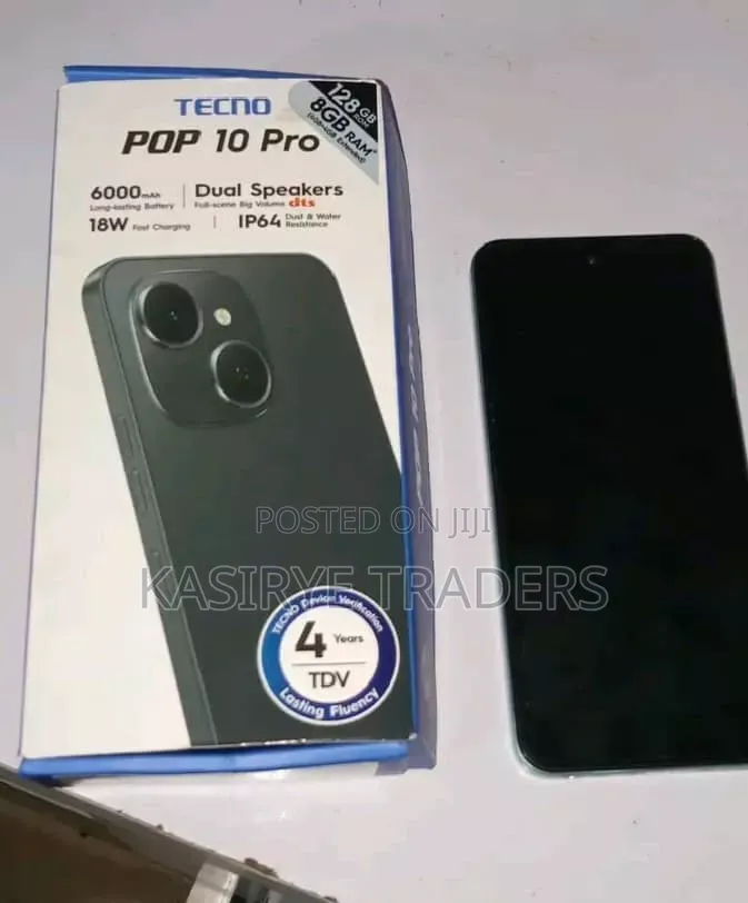 New Tecno Pop 10 Pro 128 GB Black