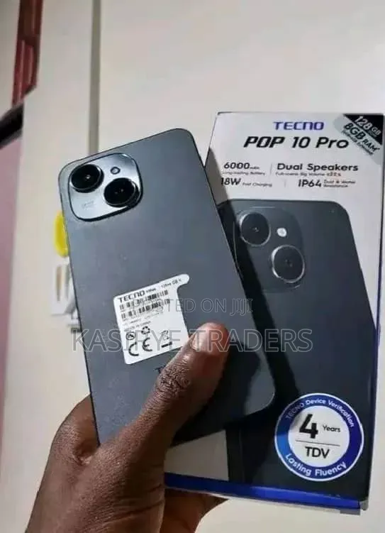 New Tecno Pop 10 Pro 128 GB Black