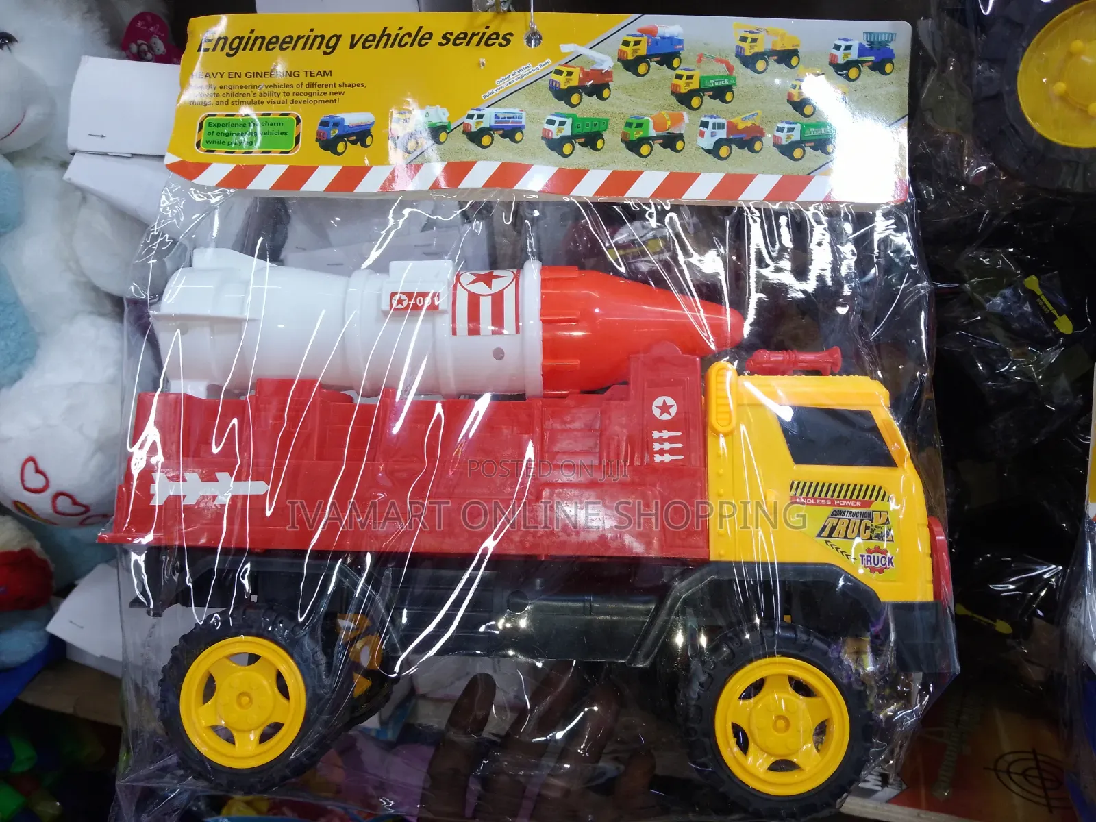 Construction Truck Vehicles Toys for Kids - Big Tires, Manually Pushed