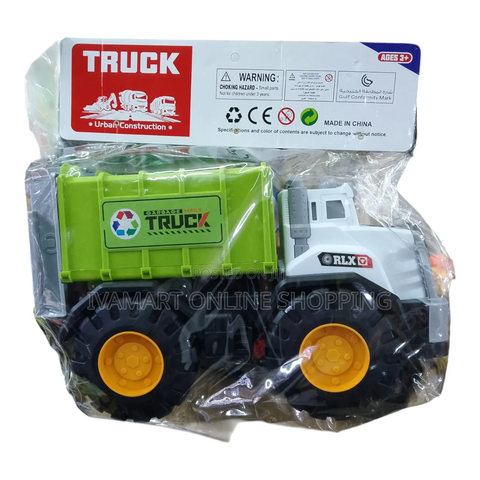 Construction Truck Vehicles Toys for Kids - Big Tires, Manually Pushed