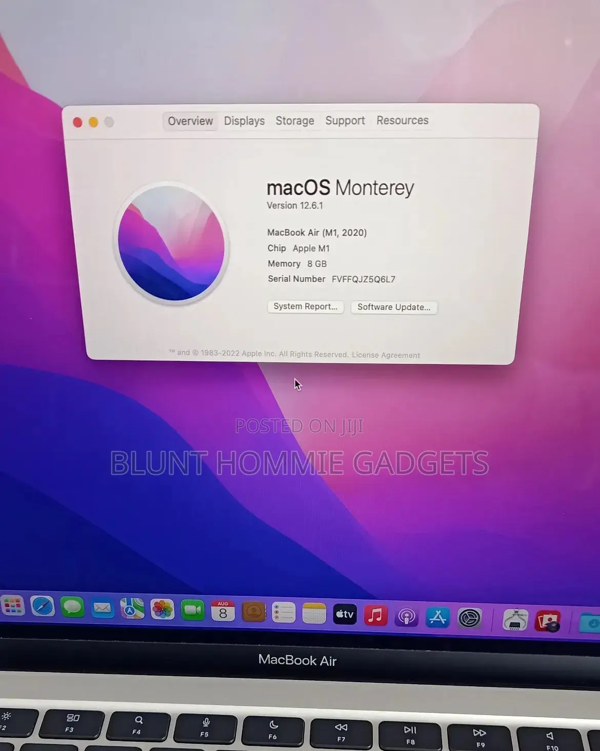 Laptop Apple MacBook Air 2020 M1 8GB Apple M1 SSD 256GB