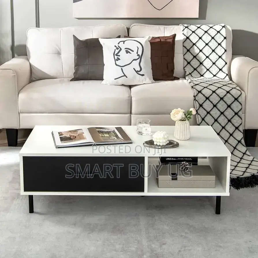 Coffee Table/Center Table – Minimalist White, Brand New