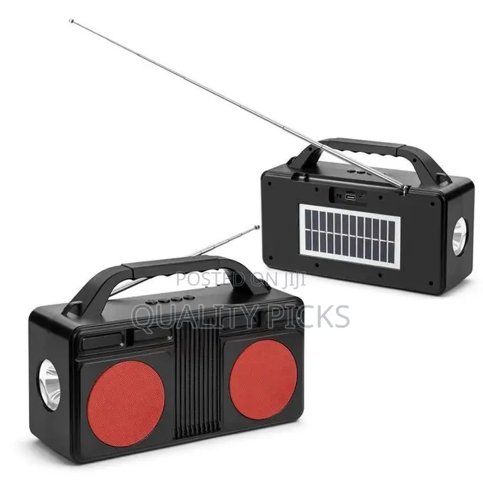 Solar Powered Rechargeable Wireless Bluetooth Speaker