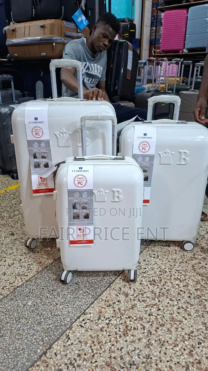 Executive Suitcases. Fullset of 3pcs.Rushberry.( White)