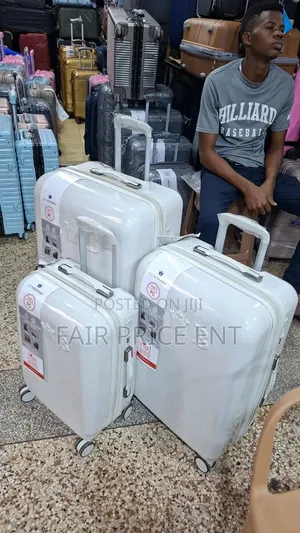 Executive Suitcases. Fullset of 3pcs.Rushberry.( White)