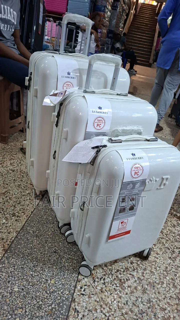 Executive Suitcases. Fullset of 3pcs.Rushberry.( White)